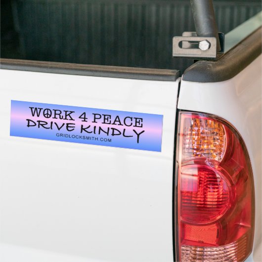 WORK4PEACE-DK BUMPERSTICKER (Op Truck)