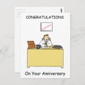 Work Anniversary Congratulations for Male Briefkaart (Voorkant / Achterkant)