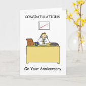 Work Anniversary Congratulations for Male Kaart (Gele Bloem)