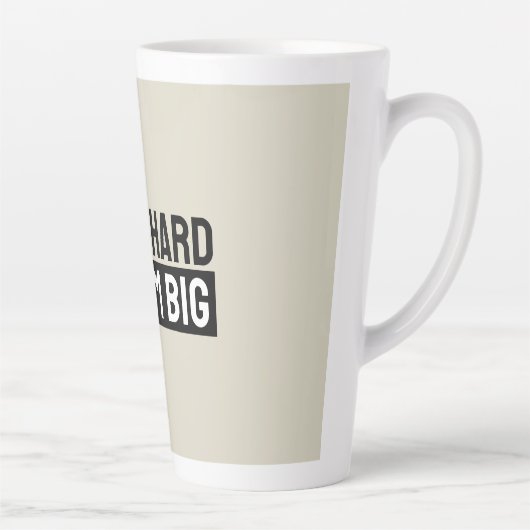 Work Hard Dream Big Motivational Inspirational Latte Mok (Rechts)