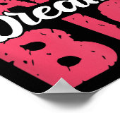 Work Hard Dream Big Motivational Insration Encoura Poster (Hoek)