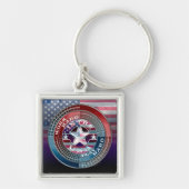 Work Hard Play Hard In The USA Keychain (Voorkant)
