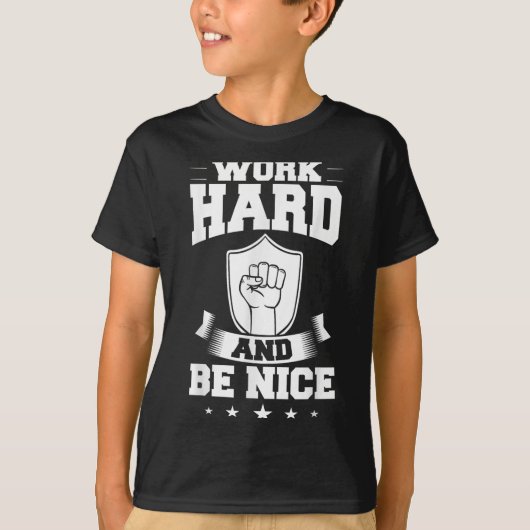 Work Hard Quotes Insration Motivational Saying T-shirt (Voorkant)