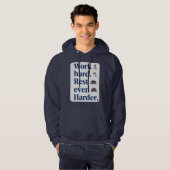 Work Hard Rest Even Harder Bold Typography Shirt (Voorkant volledig)