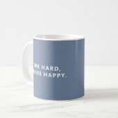 Work Hard, Retire Happy Periwinkle Retirement Mug (Devant gauche)
