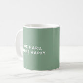 Work Hard, Retire Happy Sage Retirement Fun Mug Koffiemok (Voorkant links)