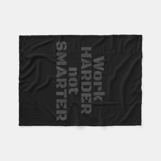 Work Harder Not Smarter Sarcastic Stud People  Fleece Deken (Voorkant (Horizontaal))