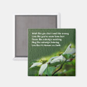 Work Love Dance Dogwood Inspirational Magnet (Recto/Verso)