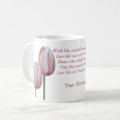 Work Love Dance Sing Tulips Inspirerend Koffiemok (Voorkant links)