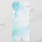 Work of Art Baby Shower Menu (Achterkant)