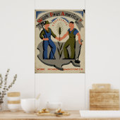 Work Pays America 1939 WPA Poster vintage (Cuisine)