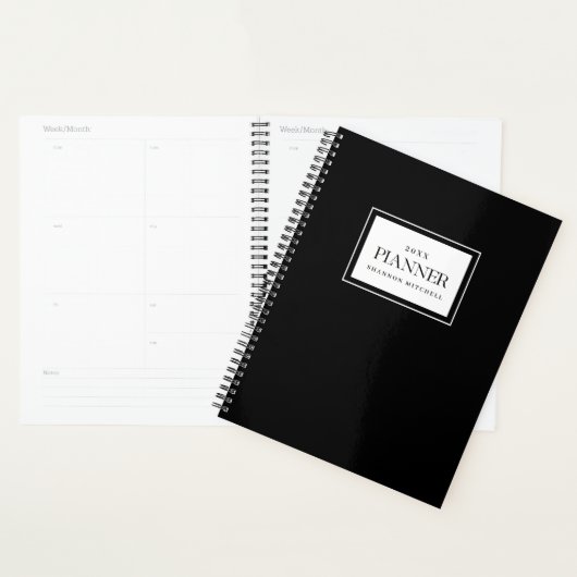 Work Planner Custom Black Weekly Maandelijks Organ (Display)