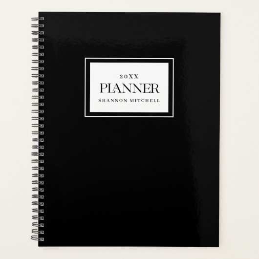 Work Planner Custom Black Weekly Maandelijks Organ (Voorkant)