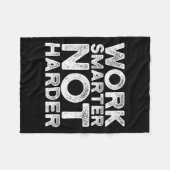 Work Smarter Not Harder Motivational Apparel  Fleece Deken (Voorkant (Horizontaal))