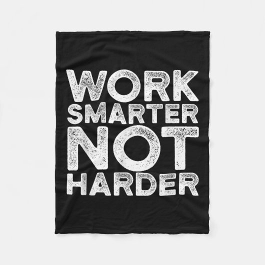 Work Smarter Not Harder Motivational Apparel  Fleece Deken (Voorkant)