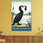 Work smarter poster canvas afdruk (Insitu (Woonkamer))