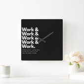 Work Stylish Wall Clock , square acrylic. Vierkante Klok (Huis)