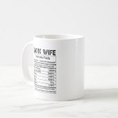 Work Wife Nutrition Facts 11 oz Coffee Mug (Devant gauche)