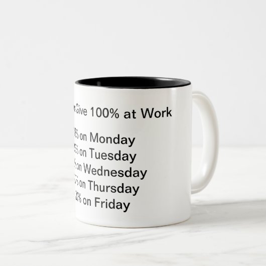 Workaholic mok (Voorkant rechts)