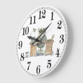 Workaholic nachtuil grote klok (Hoek)