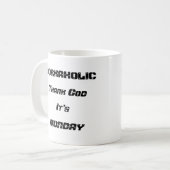 Workaholic White 11 oz Classic Mok (Voorkant links)