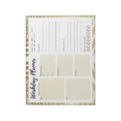 Workday Planner (gouden dierlijke afdruk) Notitieblok (Gedraaid)