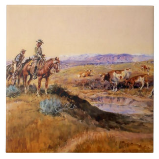 “Worked Over” Western Art by Charles M Russell Tegeltje