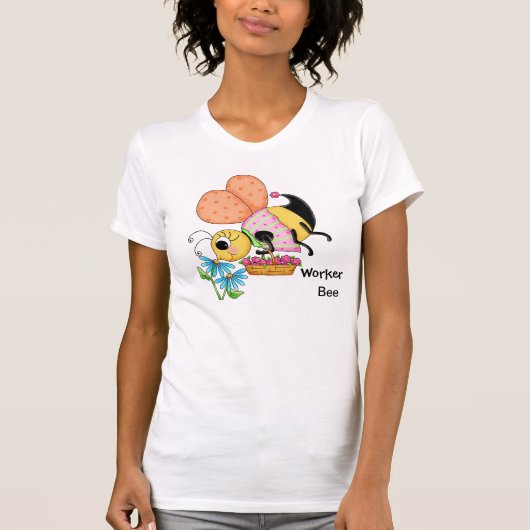 Worker Bee Whimsy Honey Bee Yzelf Art T-shirt (Voorkant)