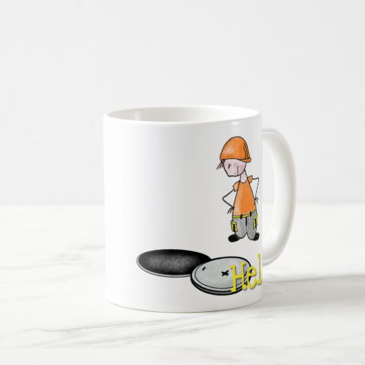 Worker Worker Mug Tasse Road Comic (Devant droit)
