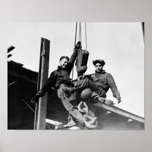 Workers Building Skyscraper Poster (Voorkant)