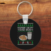 Workin' On My Dad Bod Ugly Christmas Sweater New M Sleutelhanger (Voorkant)