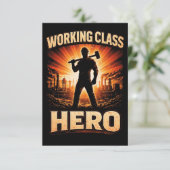 Working Class Hero Bedankkaart (Staand voorkant)
