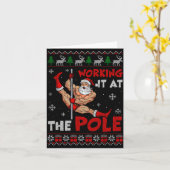 Working It At The Le Funny Santa Dancing Ugly Chri Kaart (Gele Bloem)