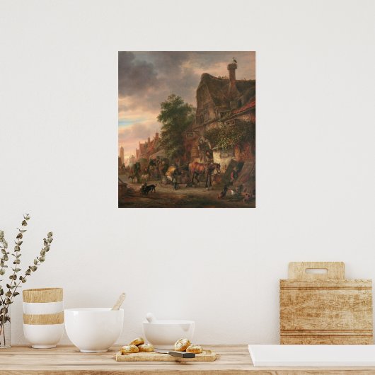 Workman & Inn - Isack van Ostade Poster d'art (Cuisine)