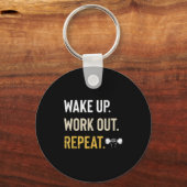 Workou Wake Up Insrational And Motivational Gym Gi Sleutelhanger (Voorkant)