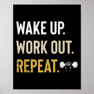 Workou Word Wakker Inspirerend En Motiverend Gym G Poster