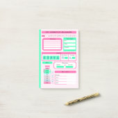 Workout Dagelijkse Schema maaltijd en gewicht trac Post-it® Notes (Op bureau)