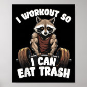 Workout Dear Abs Funny Gym Exercise Fitness Quote Poster (Voorkant)