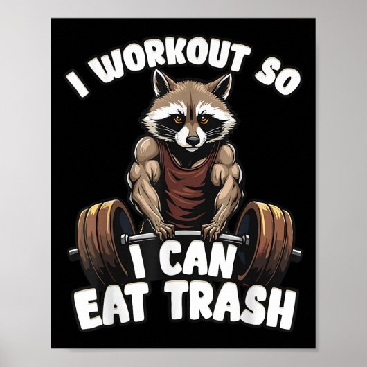 Workout Dear Abs Funny Gym Exercise Fitness Quote Poster (Voorkant)