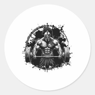 Workout Dream Style Inc Spartan Bodybuilding Gladi Ronde Sticker