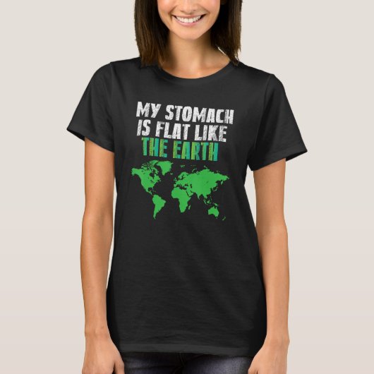 Workout Earth is een vlakke klankkige complottheor T-shirt (Voorkant)