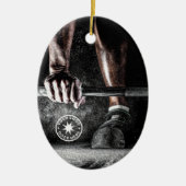 Workout Fitness Gym Logo Keramisch Ornament (Voorkant)