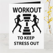 Workout Fitness Oefening Groet Kaart (Gele Bloem)