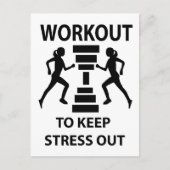 Workout Fitness Oefening Gym Briefkaart (Voorkant)