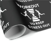 Workout Fitness Oefening Gym Cadeaupapier (Rol Hoek)