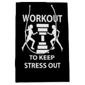 Workout Fitness Oefening Medium Cadeauzakje (Voorkant)