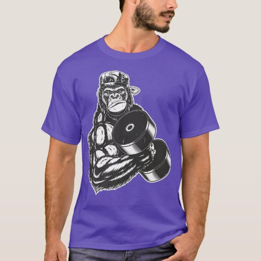 Workout Gewichtheffen Gorilla Gift Premium T-shirt (Voorkant)