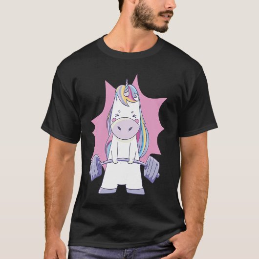Workout Gym Unicorn T-shirt (Voorkant)