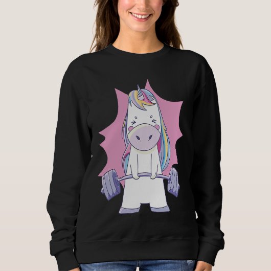 Workout Gym Unicorn Trui (Voorkant)