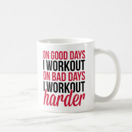 Workout Harder Gym Quote Koffiemok